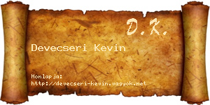 Devecseri Kevin névjegykártya